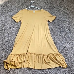 Ruffles Mustard Dress